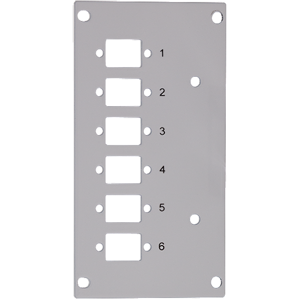 LogiLink Fiber optic front plate 6 LC-D / 6 SC-S for splice distribut