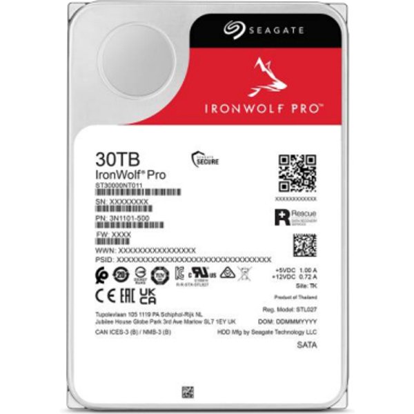 Seagate IronWolf Pro ST30000NT011 internal hard drive 30 TB 7200 RPM 5
