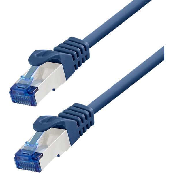 LogiLink Patch cable Cat.6A CCA S/FTP LSZH. blue. 0.50 m. EconLine