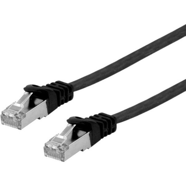 Equip Cat.6A U/FTP Flat Patch Cable. 5.0m. black