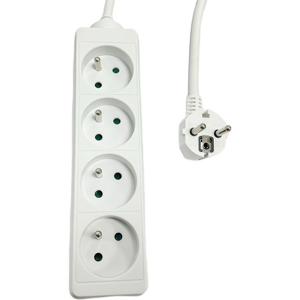 Microconnect MC-PS040150FRW power extension 1.5 m 4 AC outlet(s) White