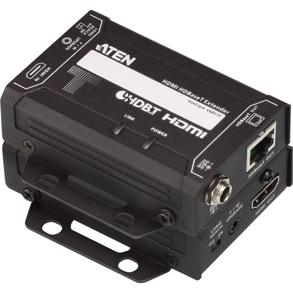 ATEN VE811 AV extender AV transmitter & receiver Black