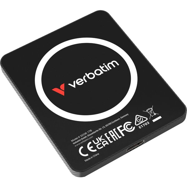 Verbatim SnapBack Ultra Slim SSD 1TB USB Type-C USB 3.2 Gen 2x2 Black