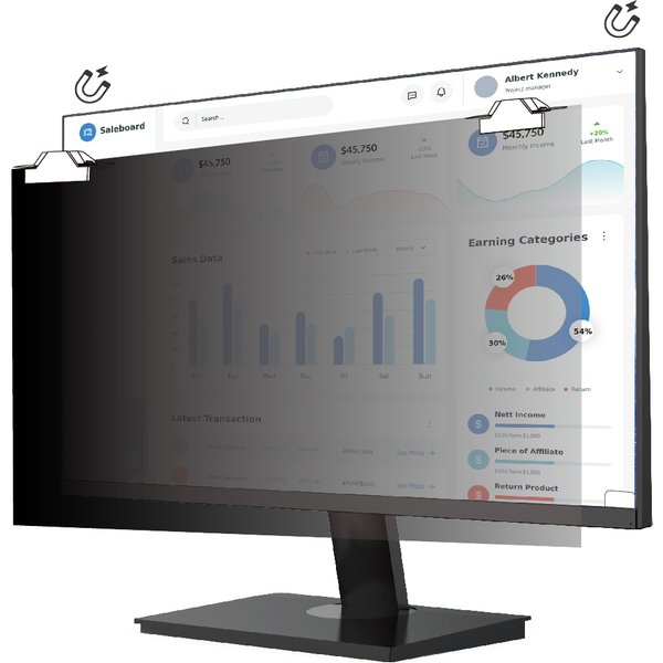 V7 PS215W9AM display privacy filter 54.6 cm (21.5") Monitor Frame