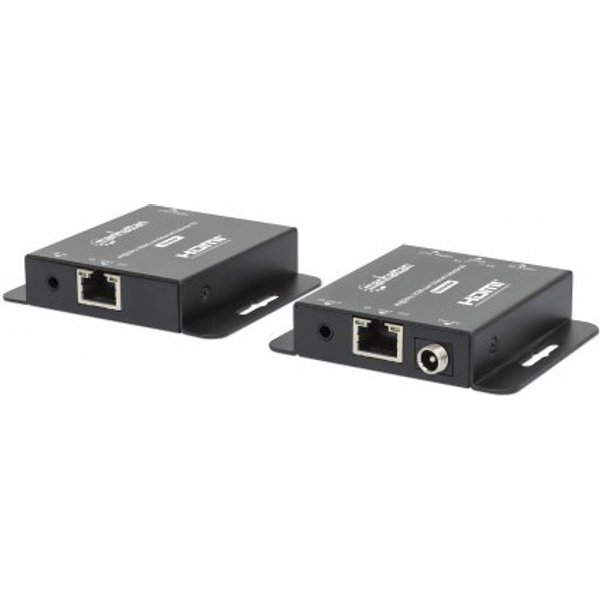 Manhattan 4K HDMI over Ethernet Extender Kit. Extends 4K@30Hz signal u