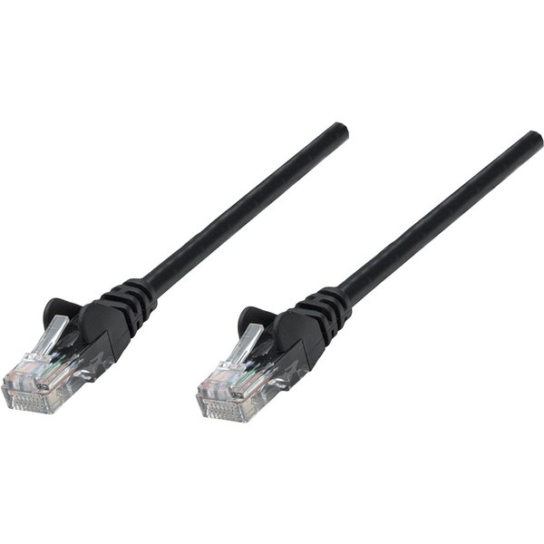 Intellinet Network Patch Cable Cat6A 20m Black Copper S/FTP LSOH / LSZH PVC RJ45 Gold Plated Contacts Snagless Booted Lifetime Warranty