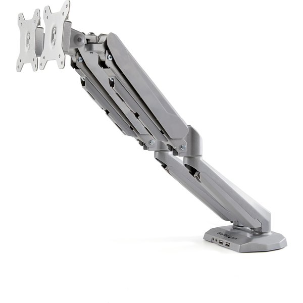 StarTech.com Desk Mount Dual Monitor Arm with USB & Audio. Desk Cl