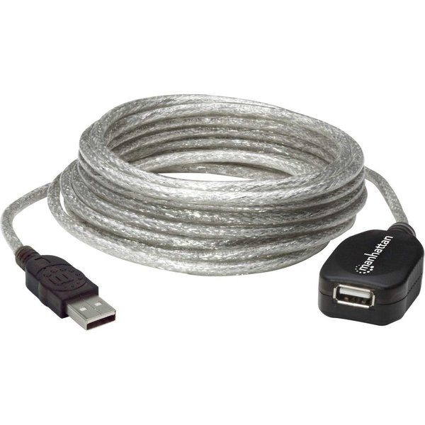 Manhattan USB-A Active Extension Cable. 5m. Male to Female. USB 2.0. 4