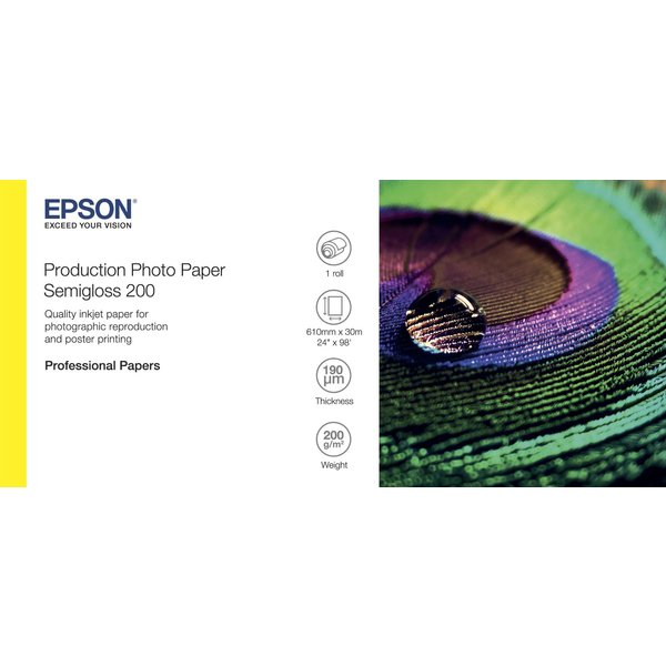 Epson Production Photo Paper Semigloss 200 24" x 30m