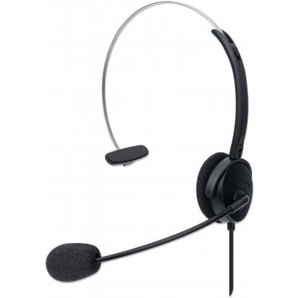 Manhattan Mono On-Ear Headset (USB). Microphone Boom (padded). Polybag
