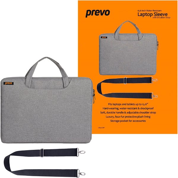 PREVO 15.6 Inch Laptop Bag. Cushioned Lining. With Shoulder Strap. Lig