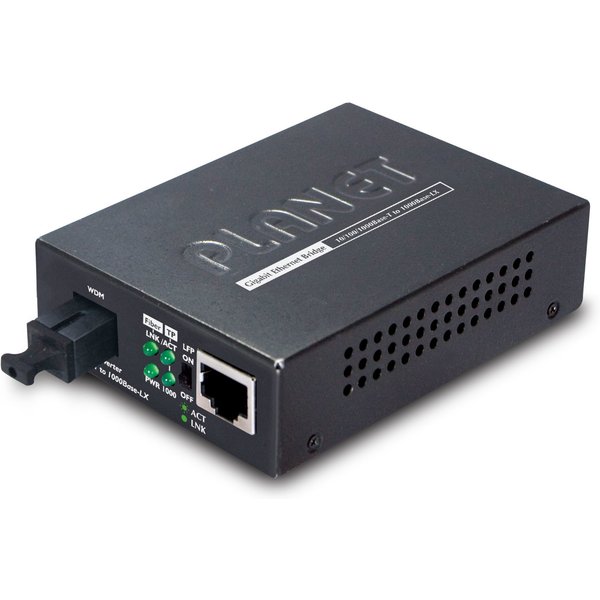 PLANET GT-806A15 network media converter 2000 Mbit/s 1310 nm Black