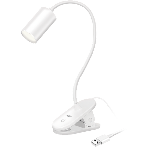 LogiLink LED Desk Clip Lamp. 3.8 W. white