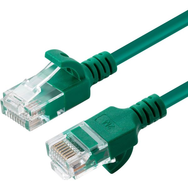 Microconnect V-UTP6A01G-SLIM networking cable Green 1 m Cat6a U/UTP (U