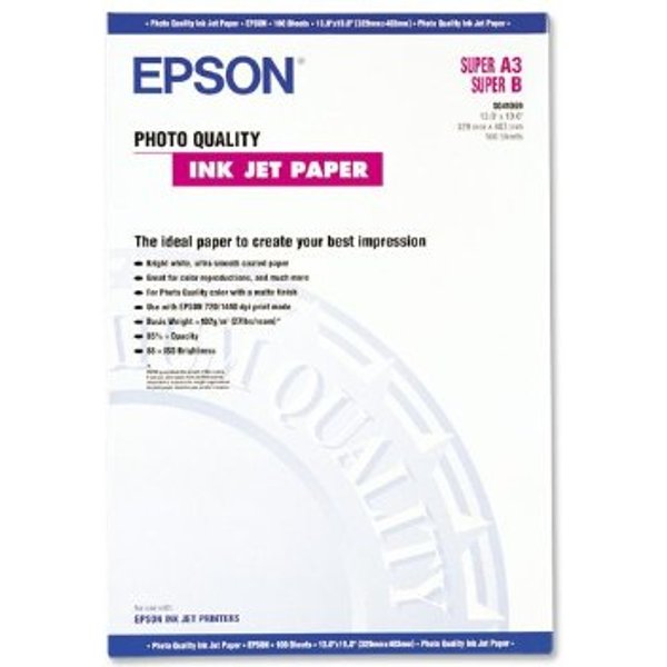 Epson Photo Quality Ink Jet Paper. DIN A3+. 102g/m2. 100 Sheets
