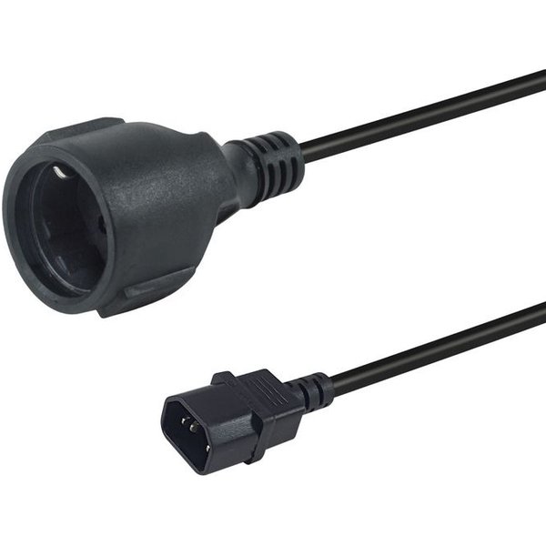Equip 112106 power cable Black 0.25 m IEC C14 CEE7/3