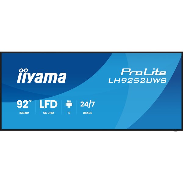 iiyama LH9252UWS-B1AG Signage Display Kiosk design 2.34 m (92") L