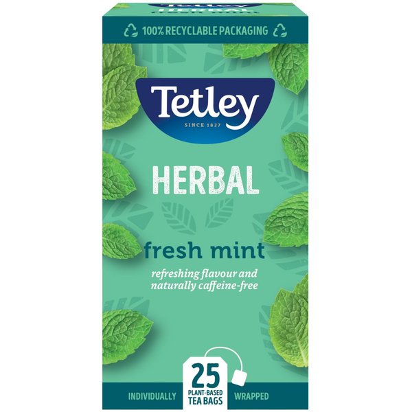 Tetley Mint Infusion String & Tag Envelope Tea Bags Pack of 25