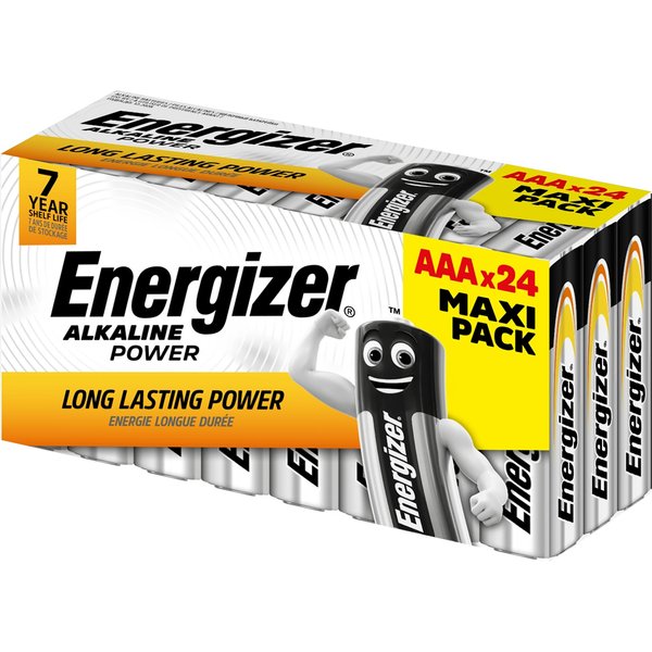 Energizer Power Alkaline AAA Batteries - Pack of 24