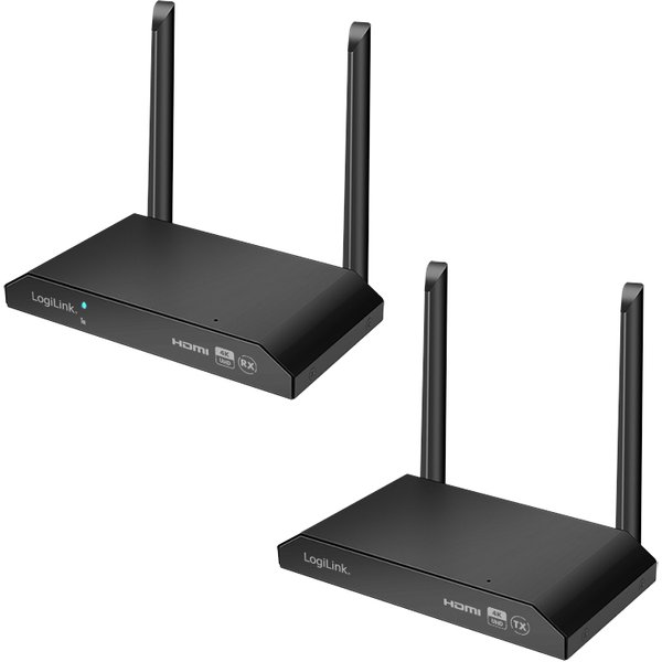 LogiLink HDW0103 AV extender AV transmitter & receiver Black