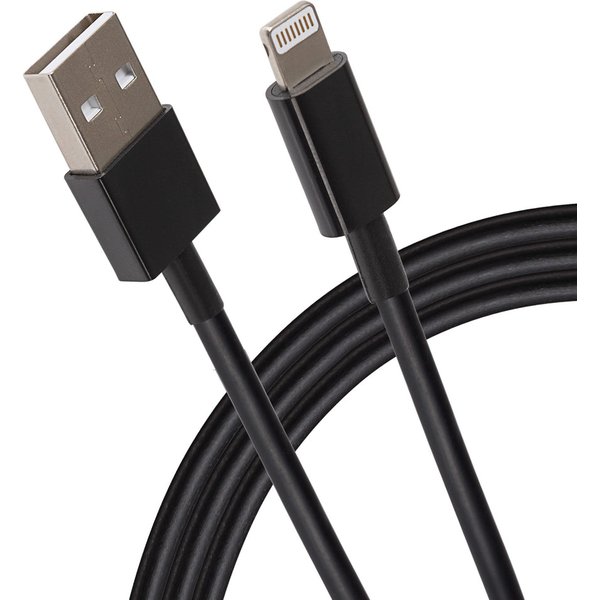 Maplin Lightning to USB-A Cable - Black. 1m