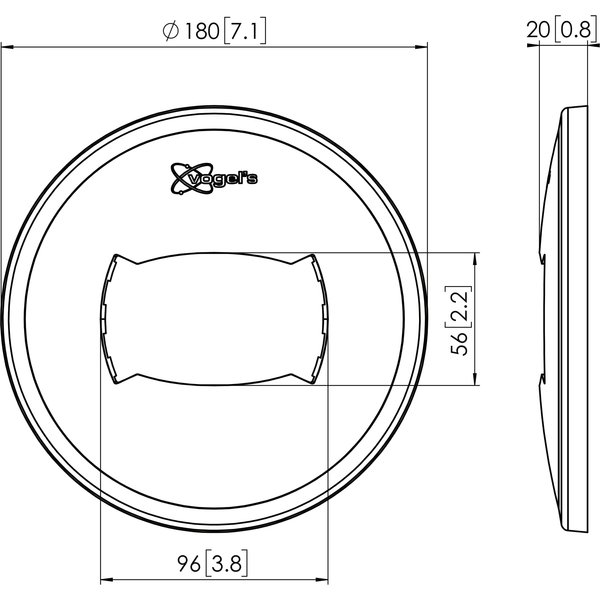 Vogel's PFA 9108 WHITE CEILING COVERS FOR PUC 25XX SERIES