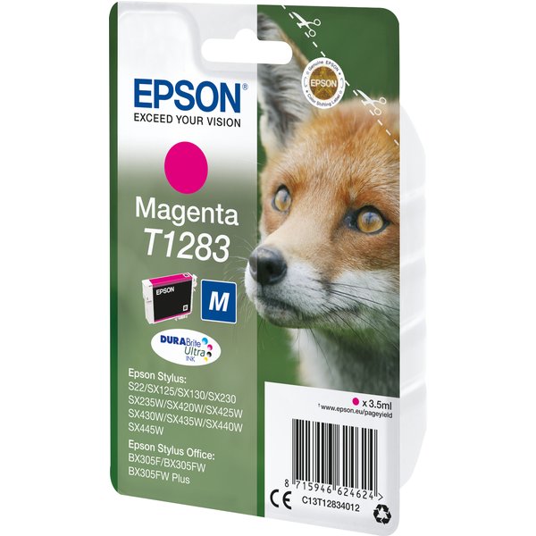 Epson C13T12834012/T1283 Ink cartridge magenta. 140 pages 3.5ml for Ep