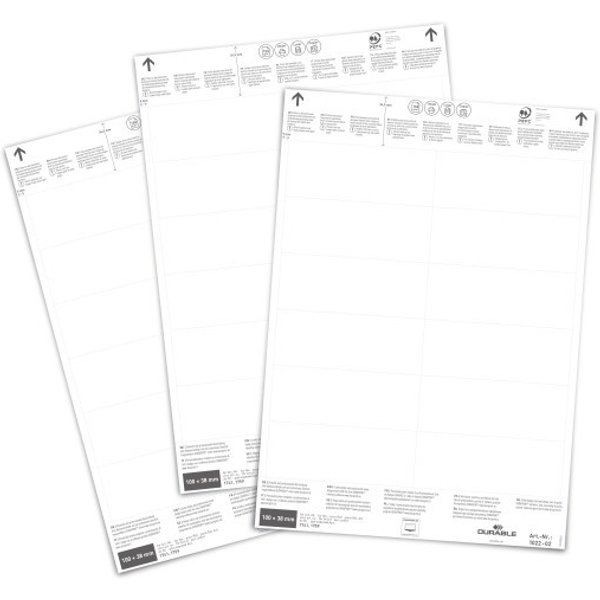 Durable 102202 self-adhesive label Rectangle White 240 pc(s)