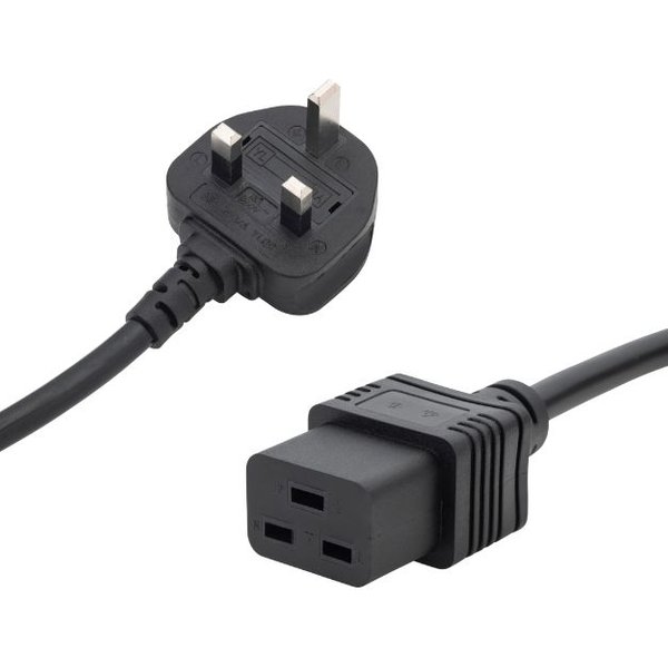 connektgear 75-0007 power cable Black 2 m Power plug type G IEC C19