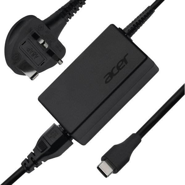 Acer APS022 - USB-C power adapter - 65 watt - United Kingdom - black