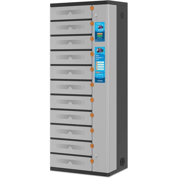 Manhattan Kiosk Laptop Charging Cabinet USB-C 65W 11-bay (individual c