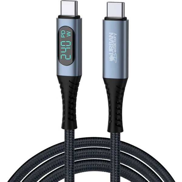 Urban Factory LEDEE: CABLE USB-4 (USB-C) 48V/5A 1.5M E-MARK 240W– 40 G