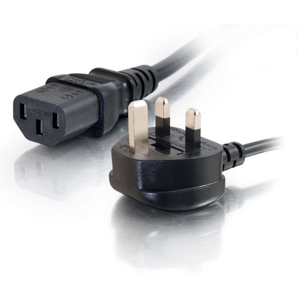 C2G 2m 20 AWG UK Power Cord (IEC320C13 to BS 1363)