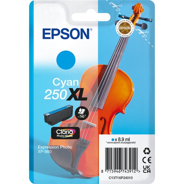 Epson C13T16P24010/250XL Ink cartridge cyan high-capacity. 740 pages 8