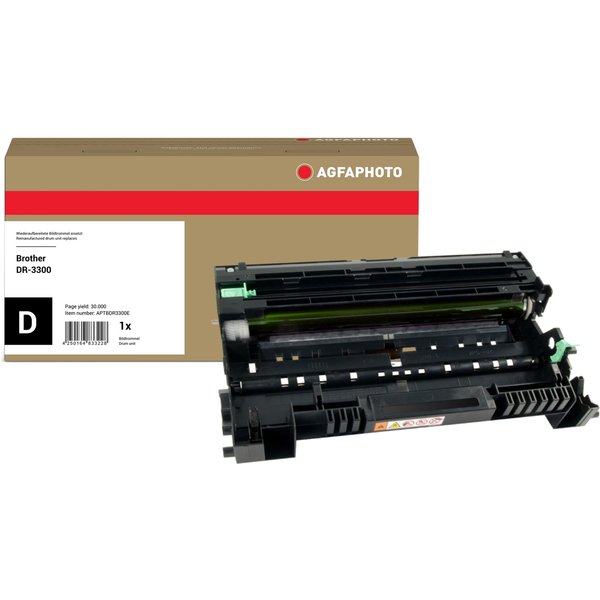 AgfaPhoto Compatible Drum Unit. Replacement for Brother DR-3300. 30000