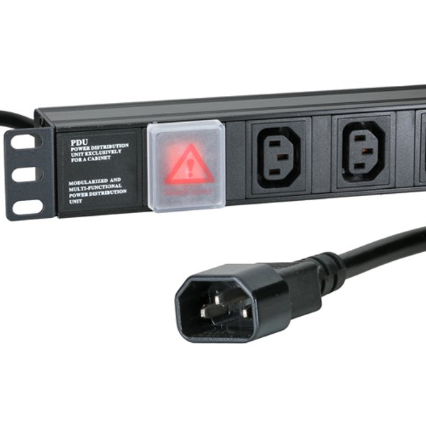 Cablenet 12 Way IEC - C13 Horizontal 1u PDU with IEC - C14 3m Feed