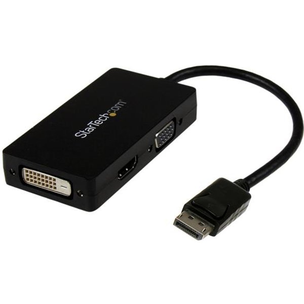 StarTech.com Travel A/V adapter: 3-in-1 DisplayPort to VGA DVI or HDMI