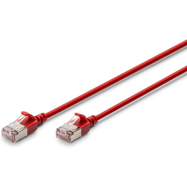 Digitus CAT 6A F-FTP Slim patch cord. 1.5m. red