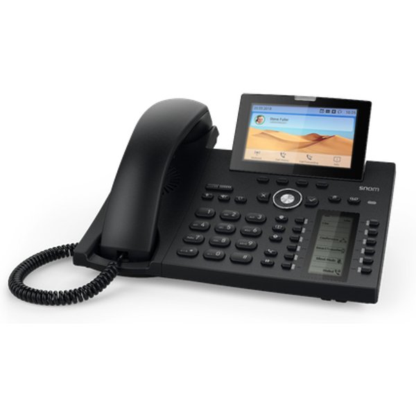 Snom D385 IP phone Black 12 lines TFT