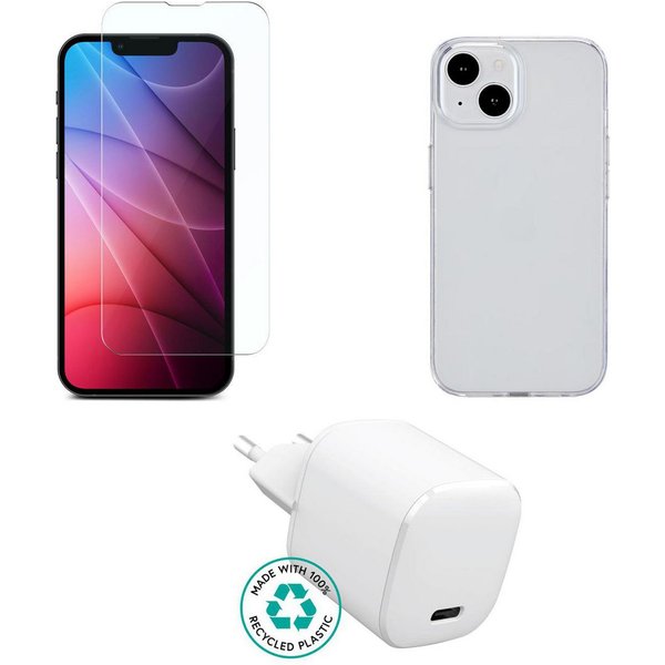 eSTUFF ES-KIT-IPH14 mobile device charger Mobile phone Transparent. Wh