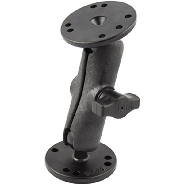 RAM Mounts Double Ball Mount with Composite Arm and Metal Round Plates