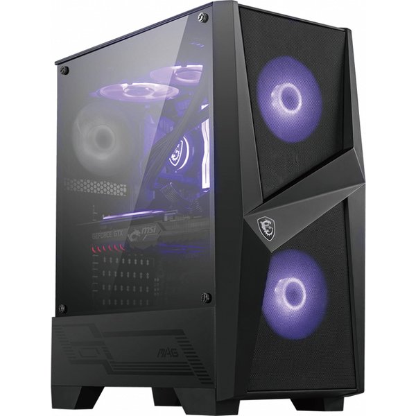 MSI MAG FORGE 100M Mid Tower Gaming Computer Case 'Black. 2x 120m