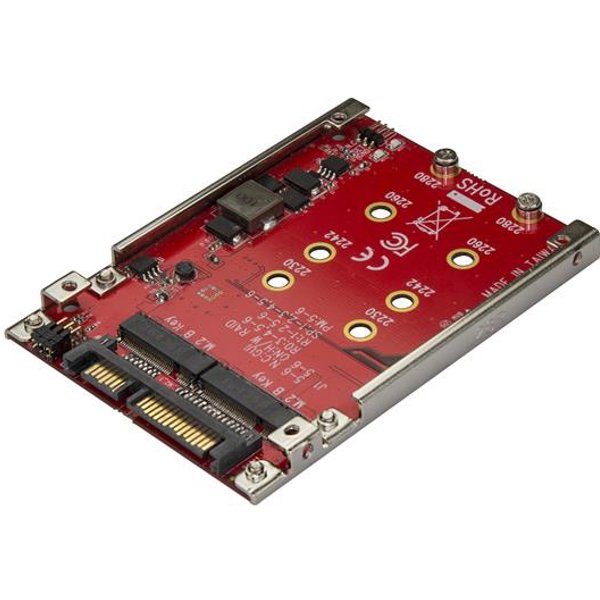 StarTech.com M.2 to SATA Adapter for M.2 SATA SSDs. Dual Slot M2 Drive