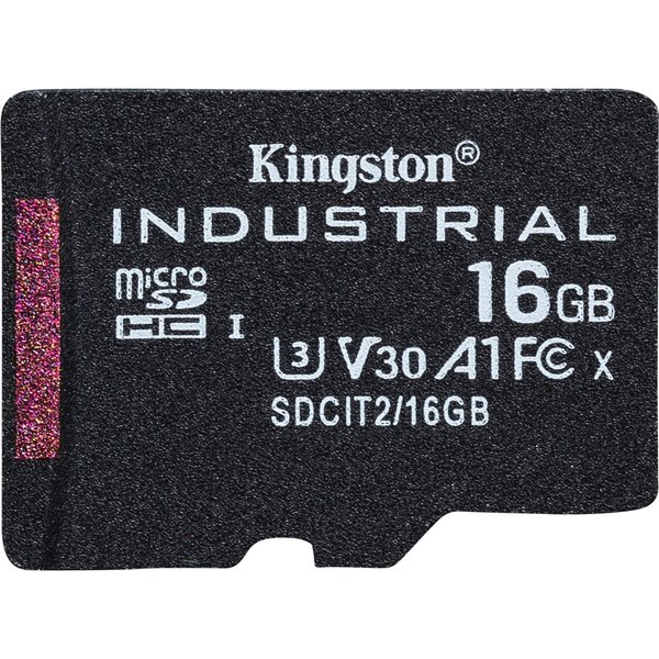 Kingston Technology 16GB microSDHC Industrial C10 A1 pSLC Card Single