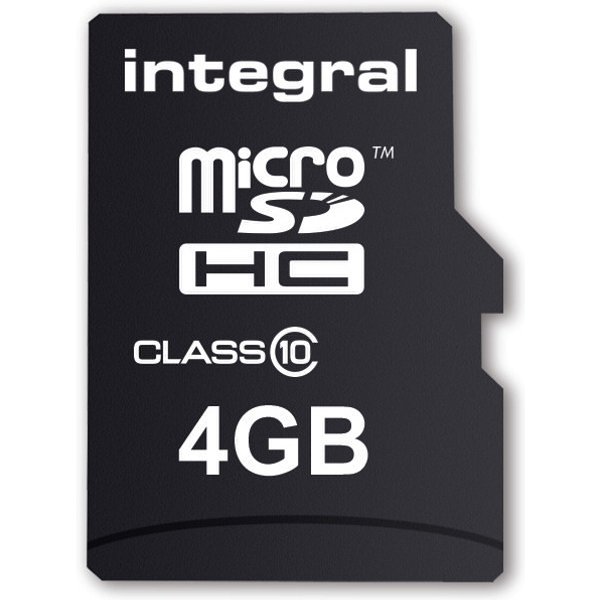 Integral 4GB MICRO SDHC MLC FLASH CL10 20 MB/S + ADAPTER
