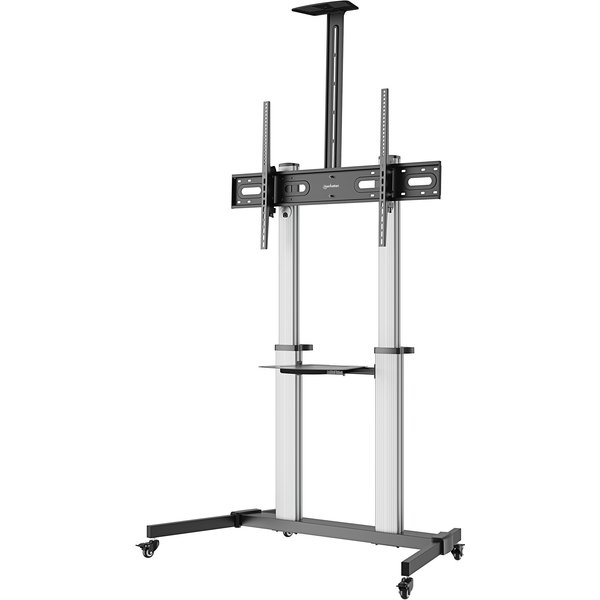 Manhattan Trolley Mount Stand for TV & Monitors, For screens: 37" to 100",VESA compatability:all between 200x200 to 1000x600mm -check the dimensions of the four mounting holes on back of screen to ensure it fits,Max 80kg,Height adjustable 1200 to 1600mm,L
