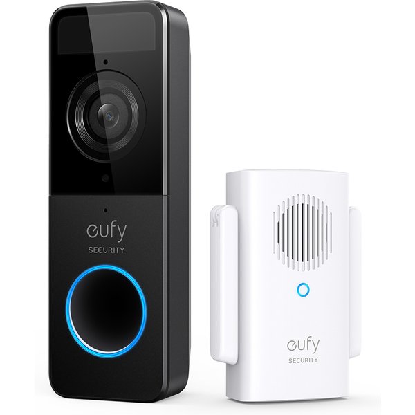 Eufy Security. Wi-Fi Video Doorbell Kit. White. 1080p-Grade Resolution