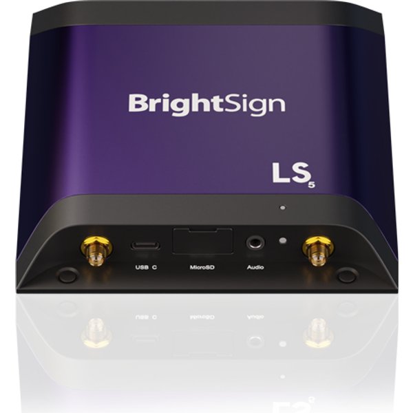 BrightSign LS425 Black Purple M2TS MOV MP4 MPG TS BMP JPEG PNG H.264 H.265 AAC MP2 MP3 WAV MicroSD (TransFlash)