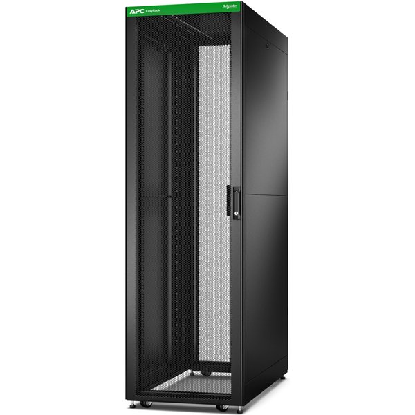 APC Easy Rack. 42U. Black. With Roof. Castors. Feet. 4 Brackets. and S