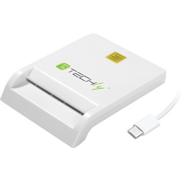 Techly I-CARD-CAM-USB2TYC smart card reader Indoor USB USB 2.0 White